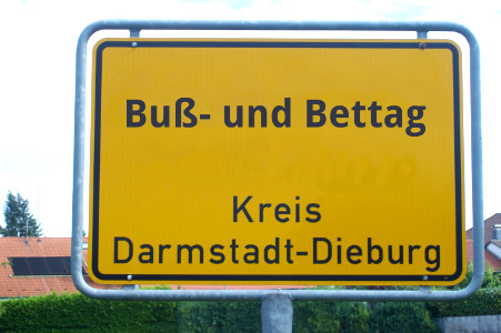 Ortsschild Buß- und Bettag